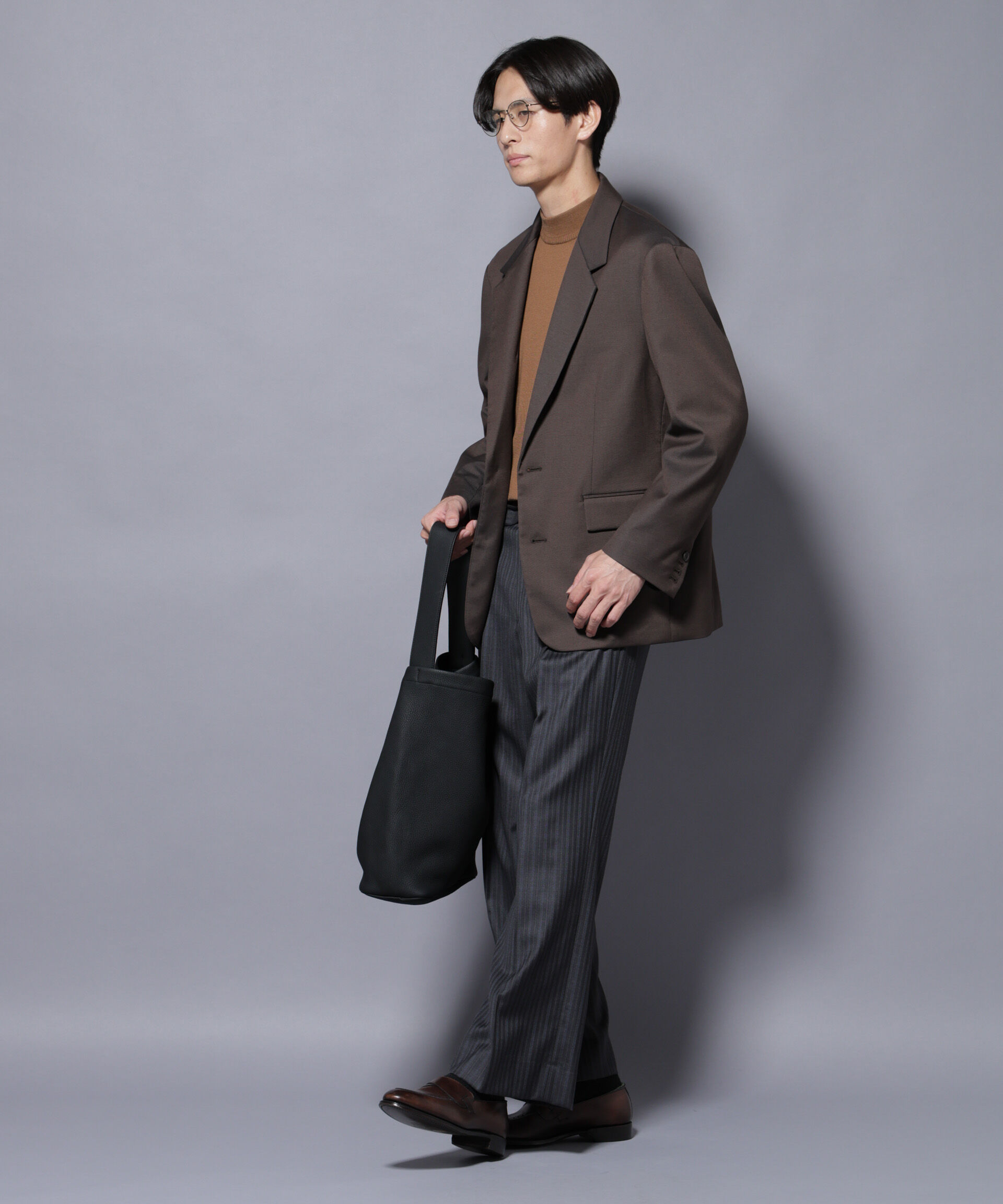 nano･universe「DELEGANTEｴｱﾘｰｻｷｿﾆｰ ｸﾞﾘｯﾀｰｽﾄﾗｲﾌﾟﾃｰﾗｰﾄﾞｼﾞｬ」|テーラードジャケット|