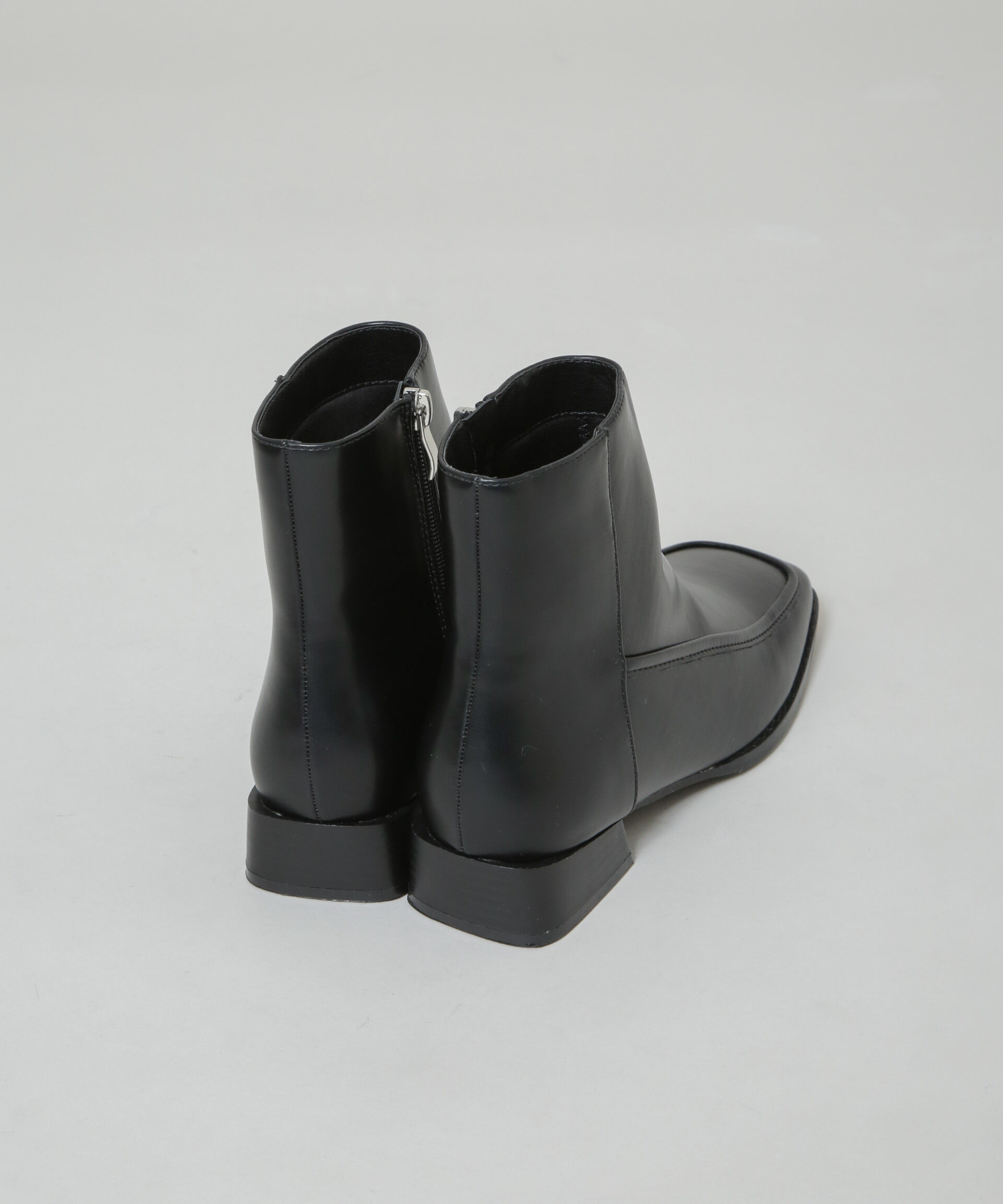 nano･universe「スクエアトゥミドルブーツ」|ショートブーツ|