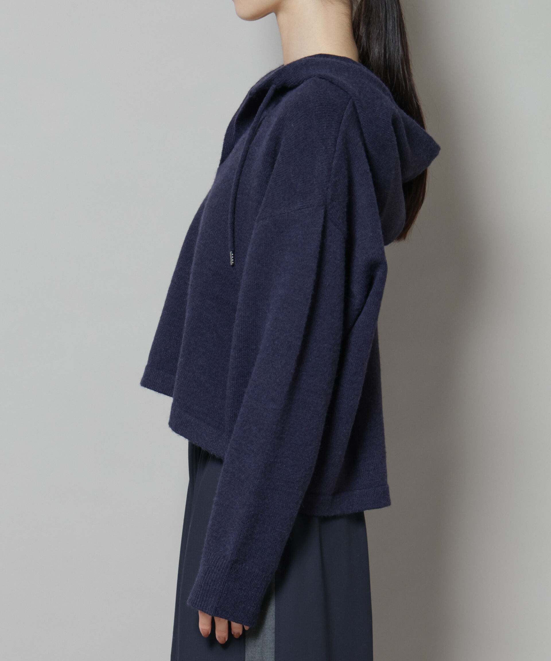 nano･universe「スキッパーフードニット」|ニット・セーター|