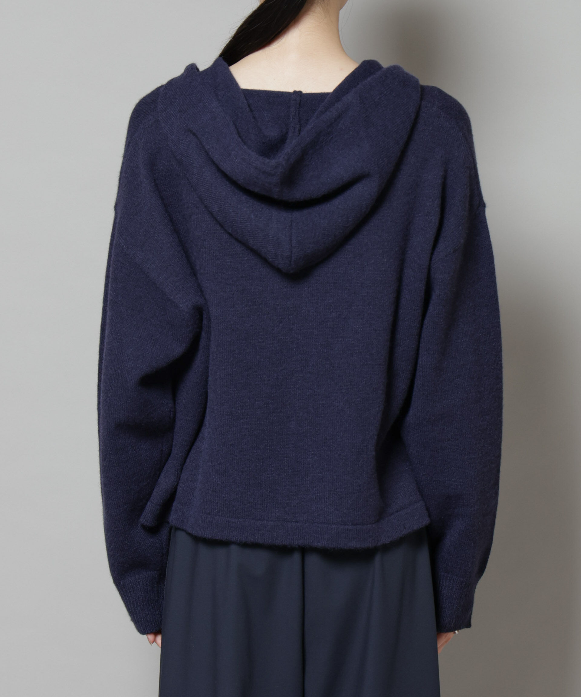 nano･universe「スキッパーフードニット」|ニット・セーター|