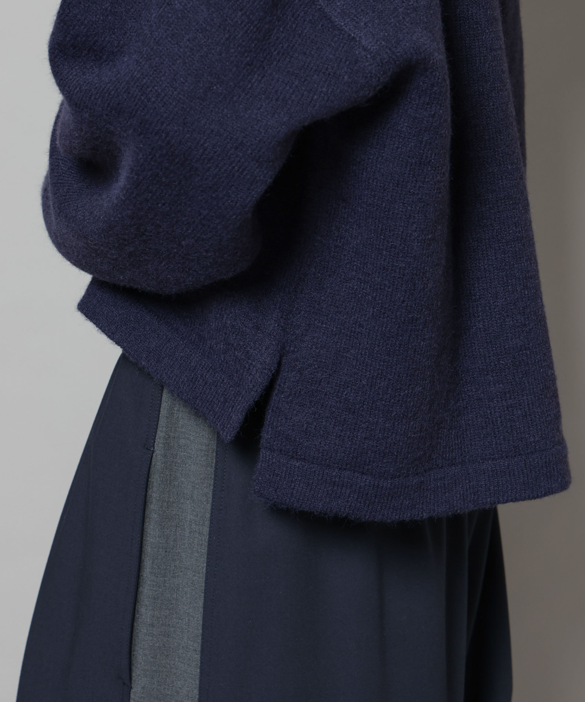 nano･universe「スキッパーフードニット」|ニット・セーター|