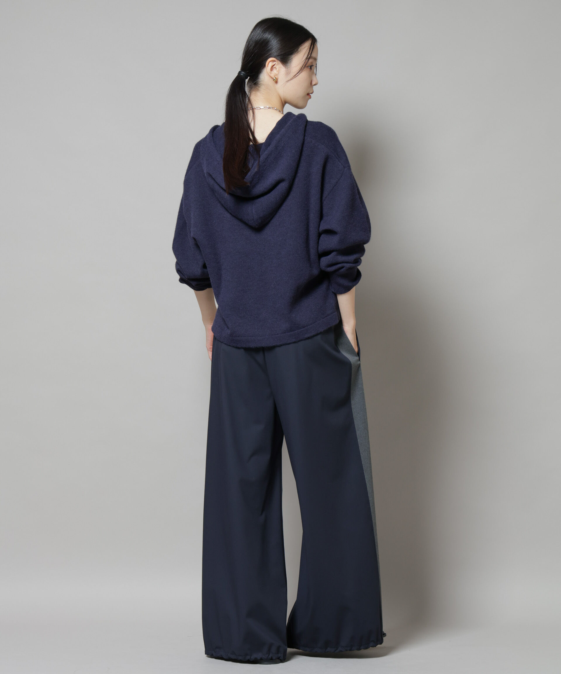 nano･universe「スキッパーフードニット」|ニット・セーター|