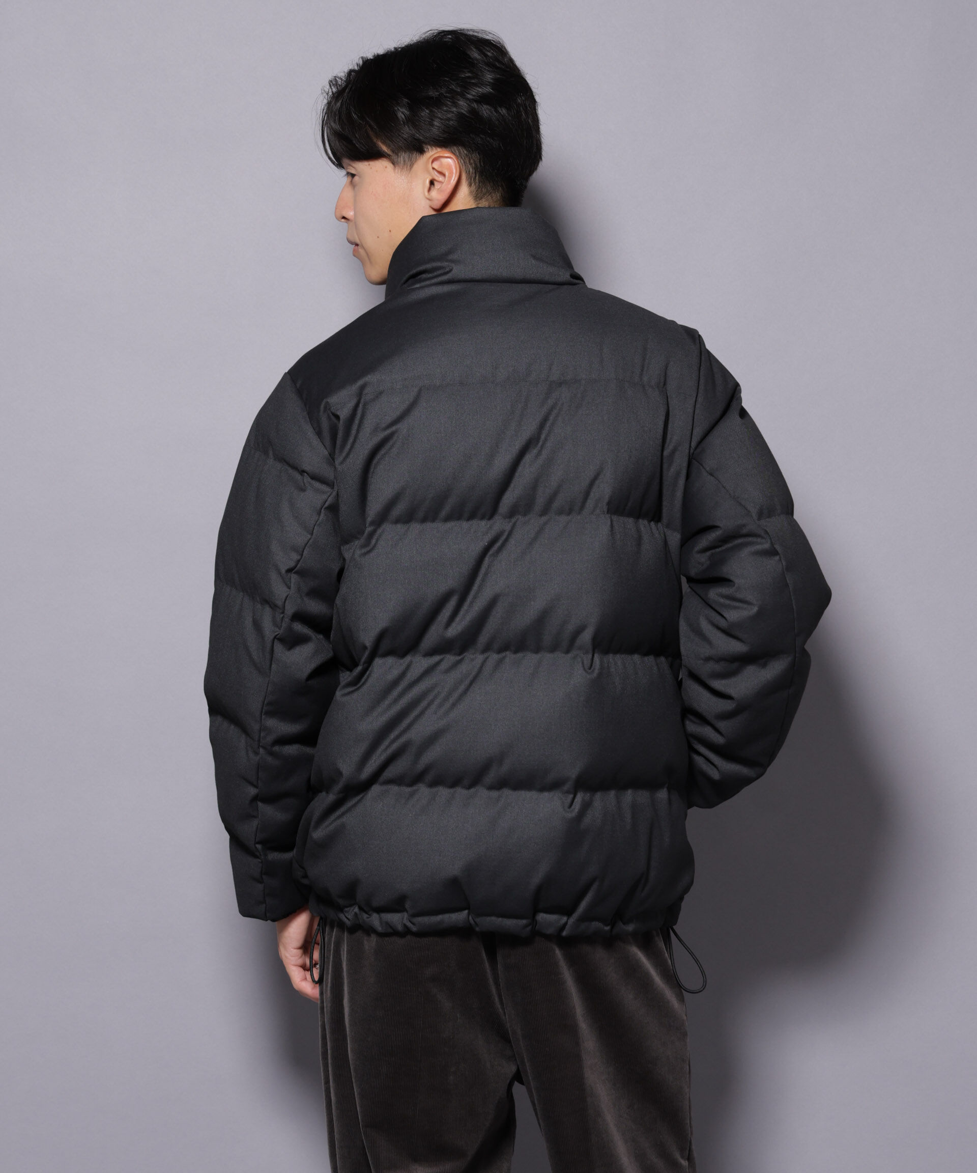 nano･universe「DELEGANTE エアリーサキソニー／グレンチェックTAIONダウンジャケット」|ダウン|