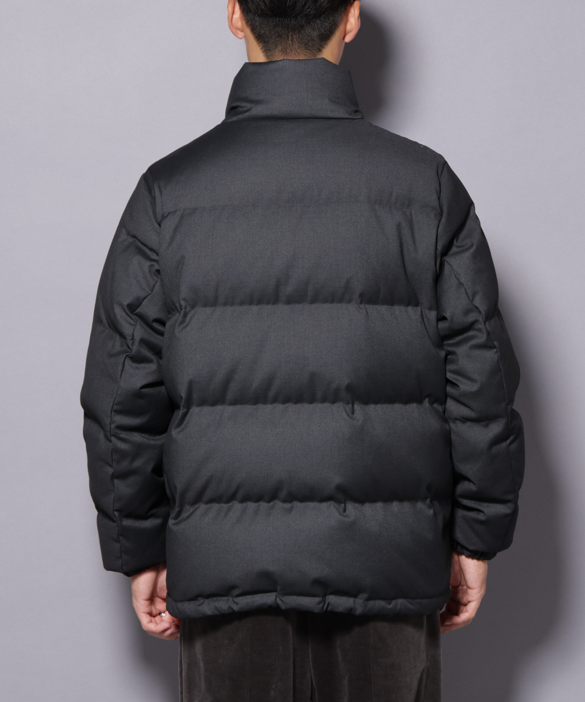 nano･universe「DELEGANTE エアリーサキソニー／グレンチェックTAIONダウンジャケット」|ダウン|