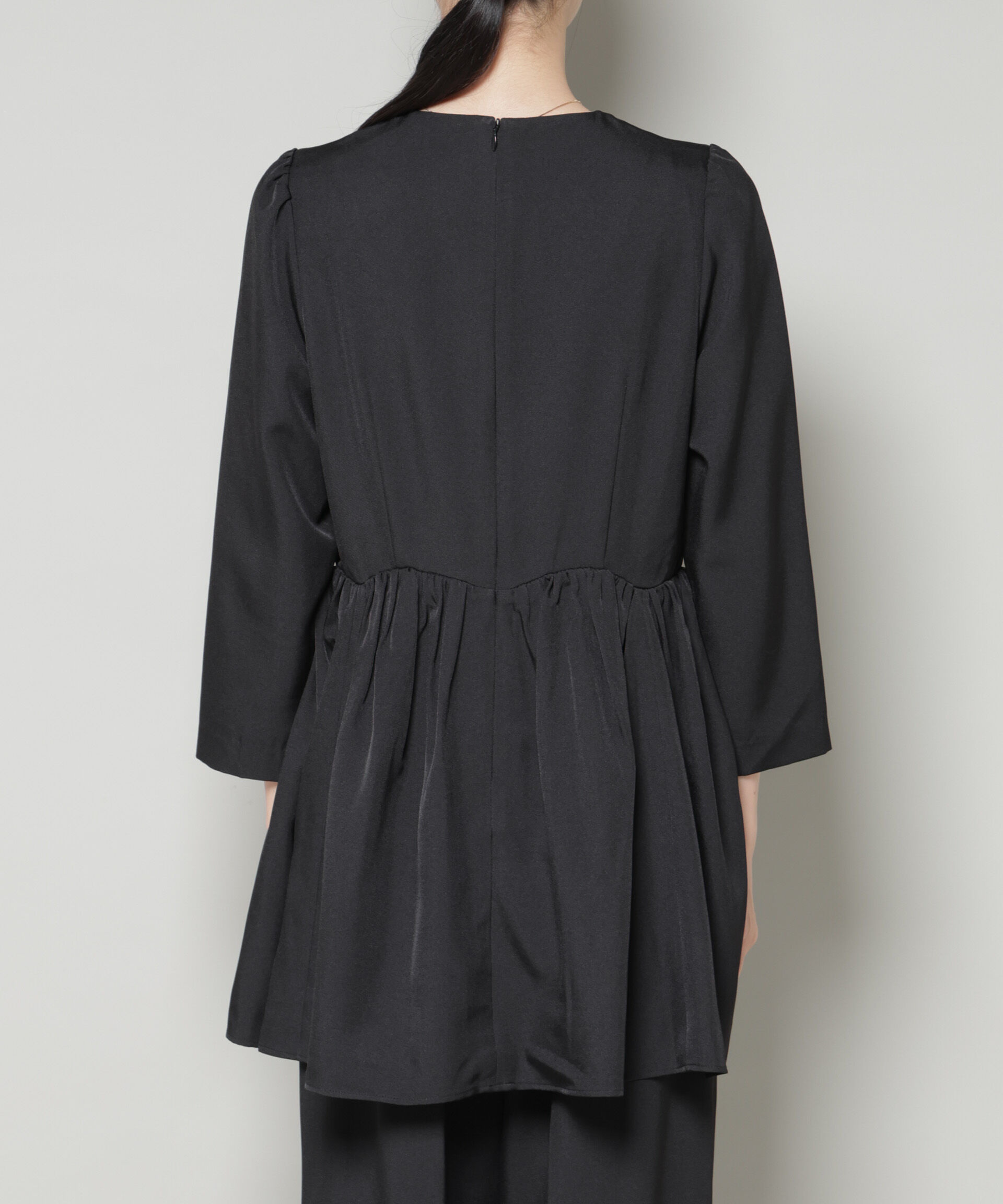 nano･universe「troisieme chaco/TWILL ペプラムトップス(セットアップ可)」|シャツ・ブラウス|