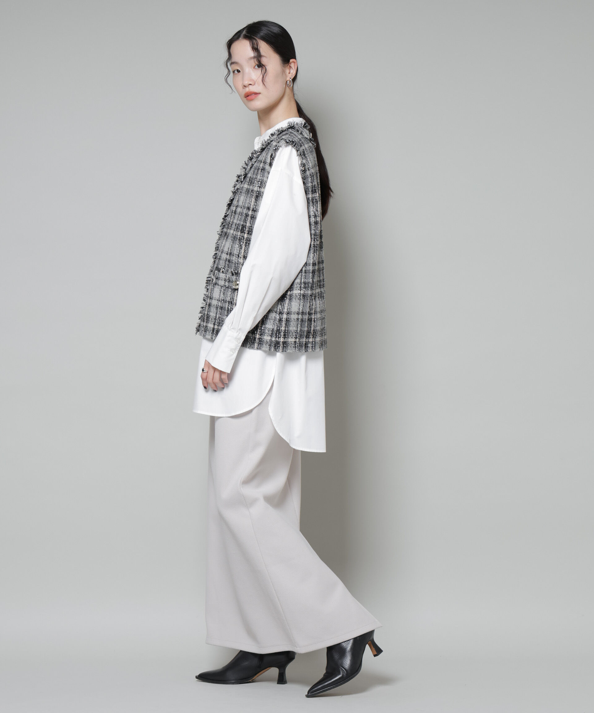 nano･universe「ソフトメルトンジャージーナローロングスカート(セットアップ可)」|スカート|