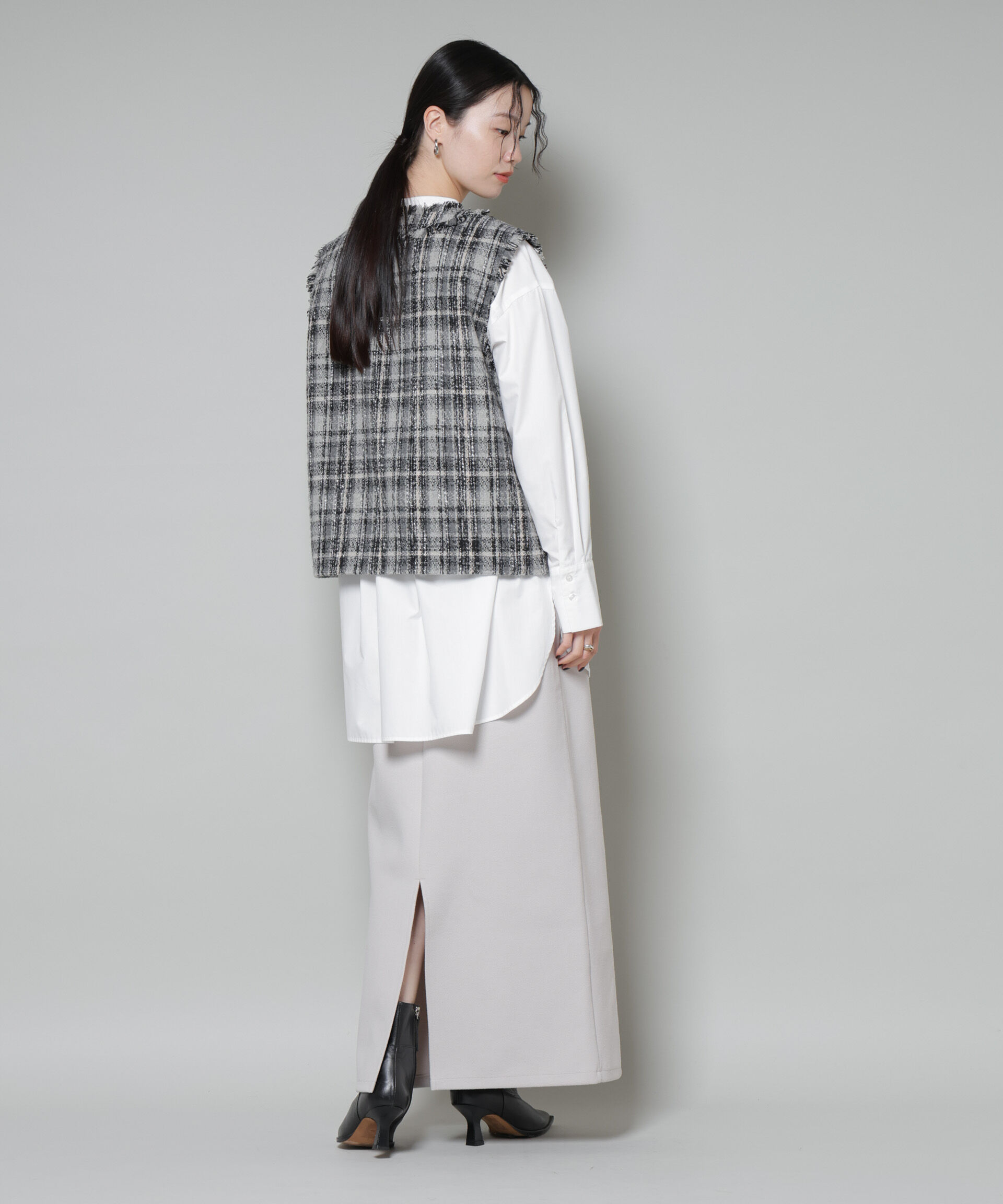 nano･universe「ソフトメルトンジャージーナローロングスカート(セットアップ可)」|スカート|