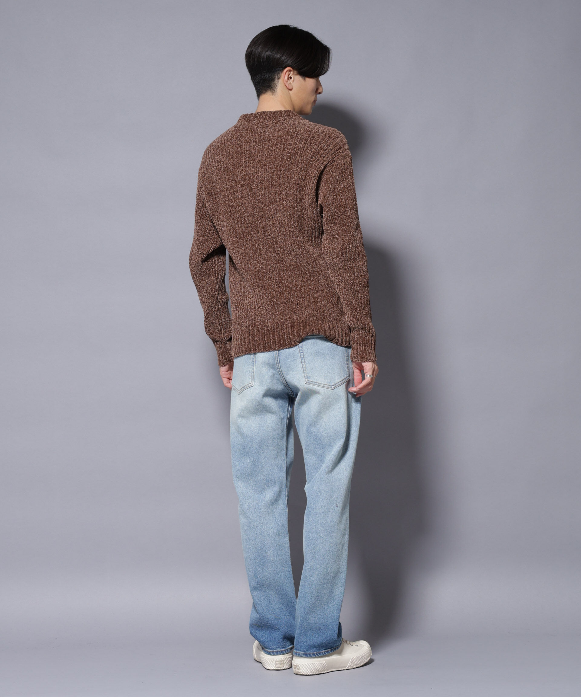 nano･universe「ローゲージ ベロアモール クルーネックニット」|ニット・セーター|