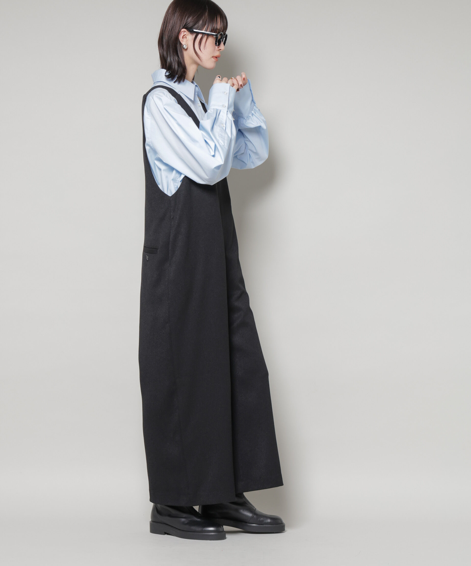 nano･universe「Vネックオールインワン」|ワンピース|