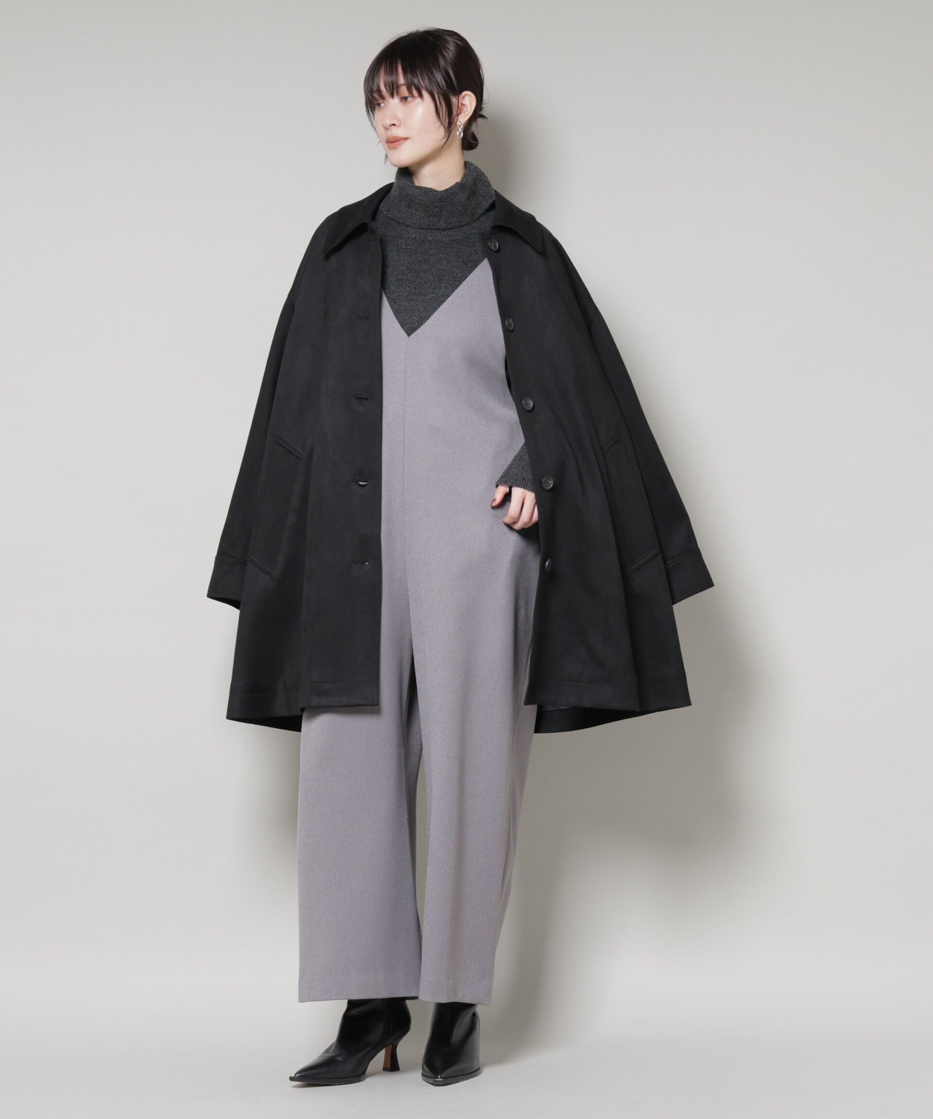 nano･universe「Vネックオールインワン」|ワンピース|