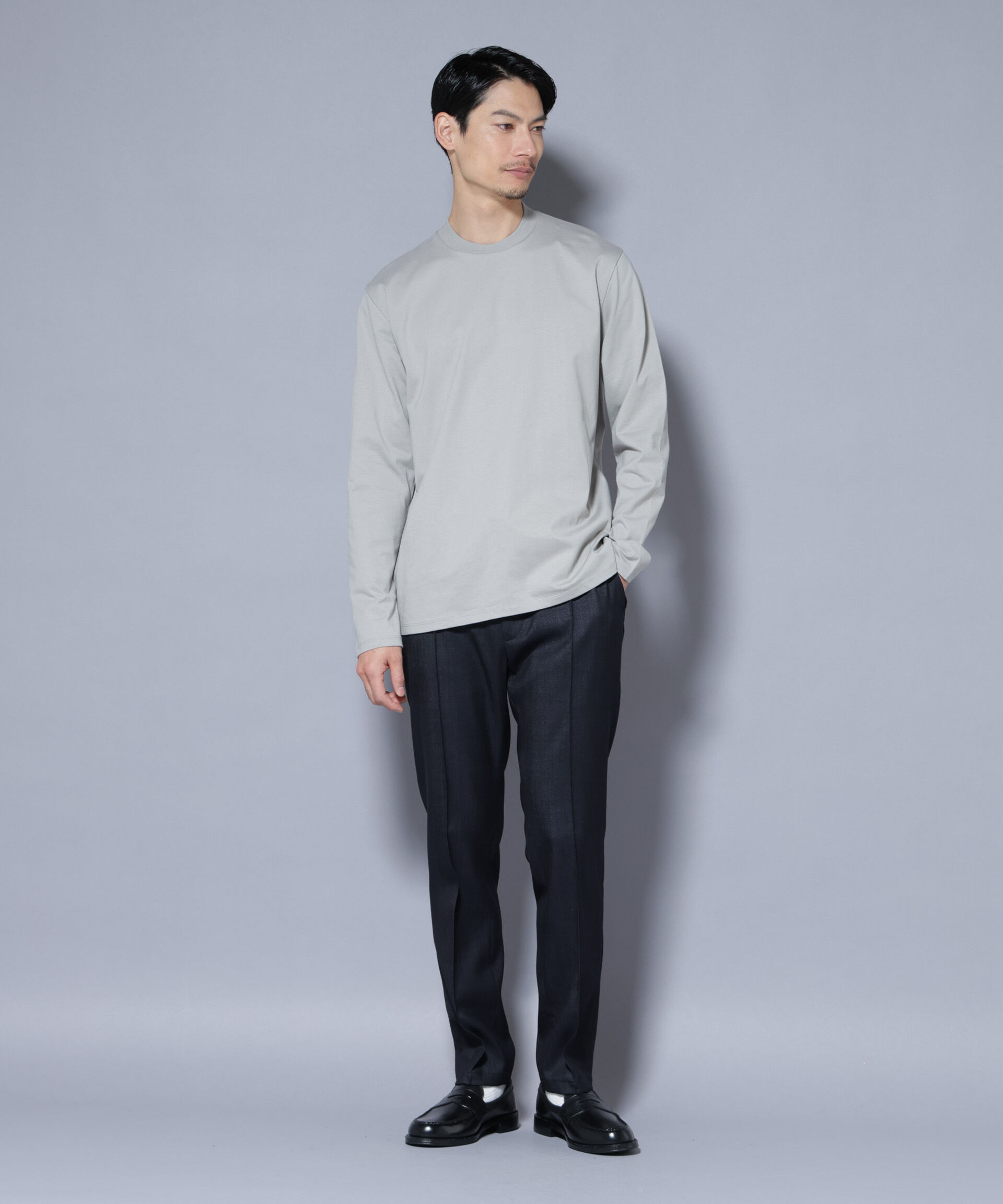 nano･universe「ジャケT(R) クルーネック 長袖」|Tシャツ・カットソー|