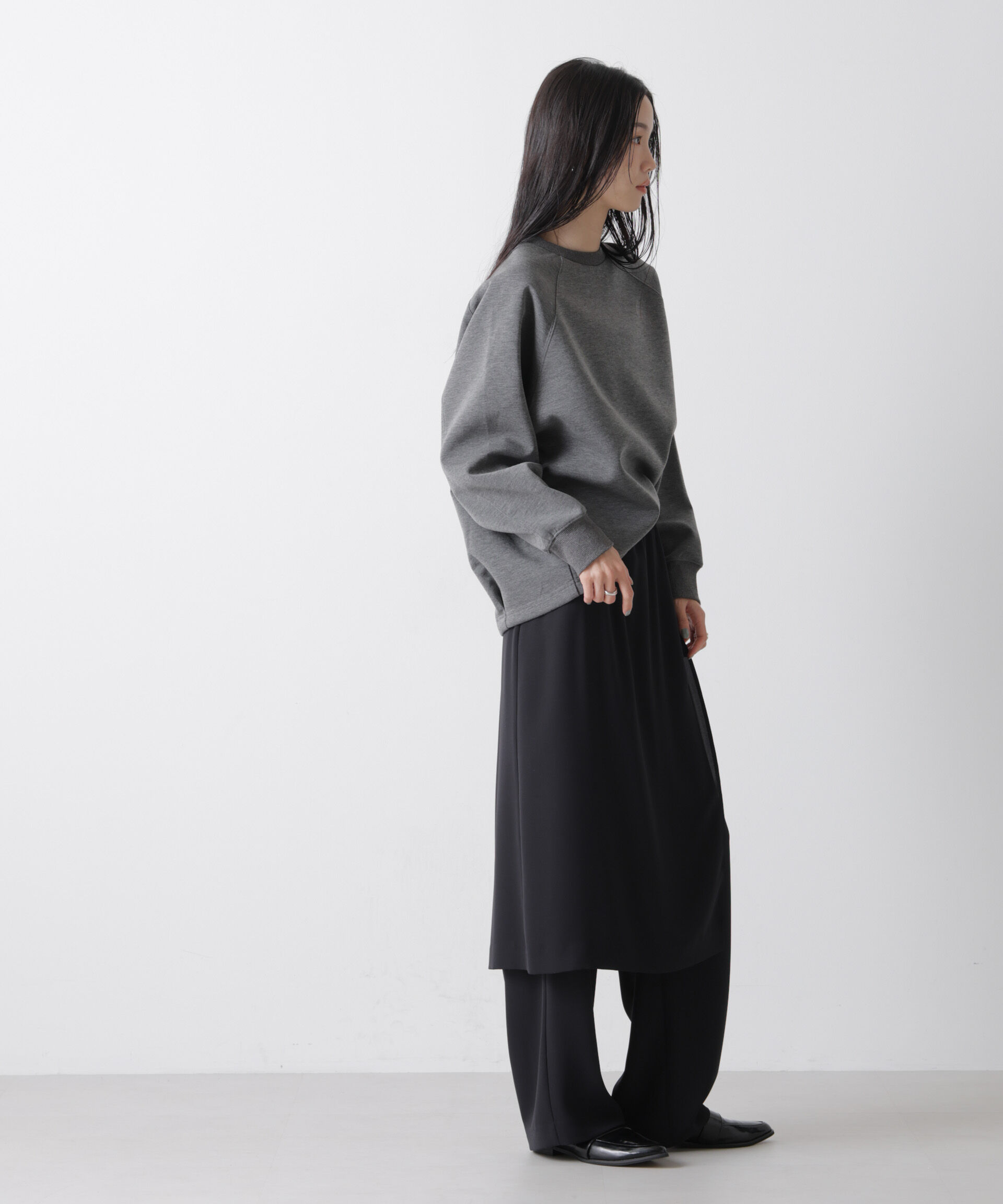 nano･universe「ソフトダンボールドルマンコクーンシルエットプルオーバー」|Tシャツ・カットソー|