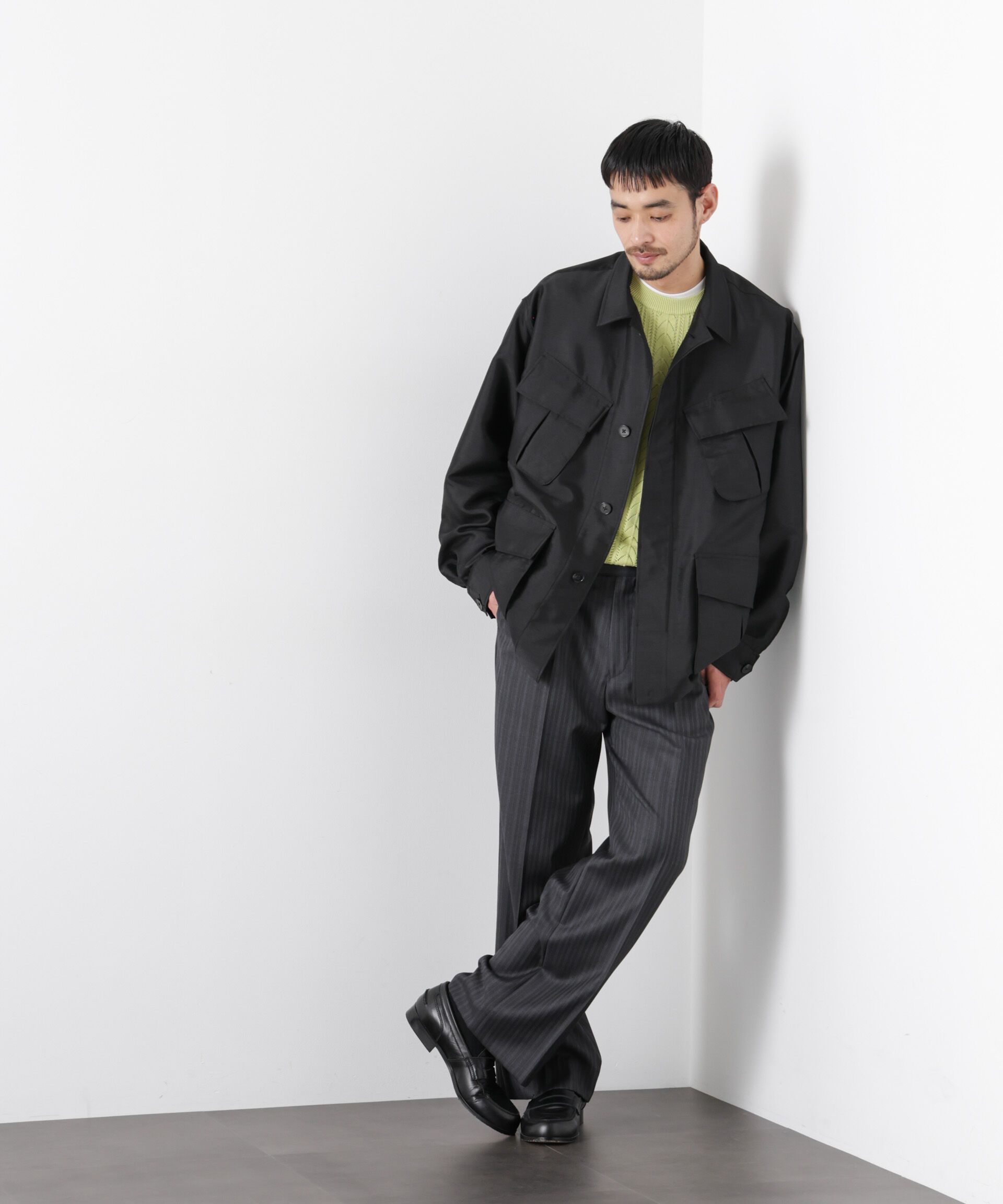 nano･universe「｢ASSEMBLANC｣ ソラーロ ファティーグジャケット」|ブルゾン・スタジャン|