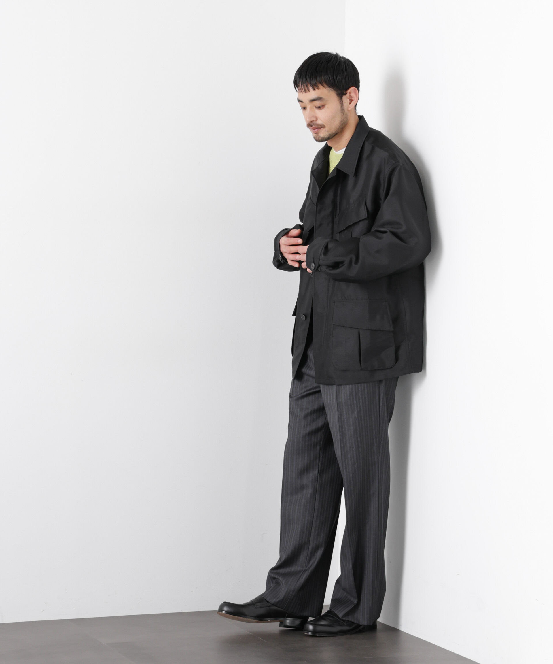 nano･universe「｢ASSEMBLANC｣ ソラーロ ファティーグジャケット」|ブルゾン・スタジャン|