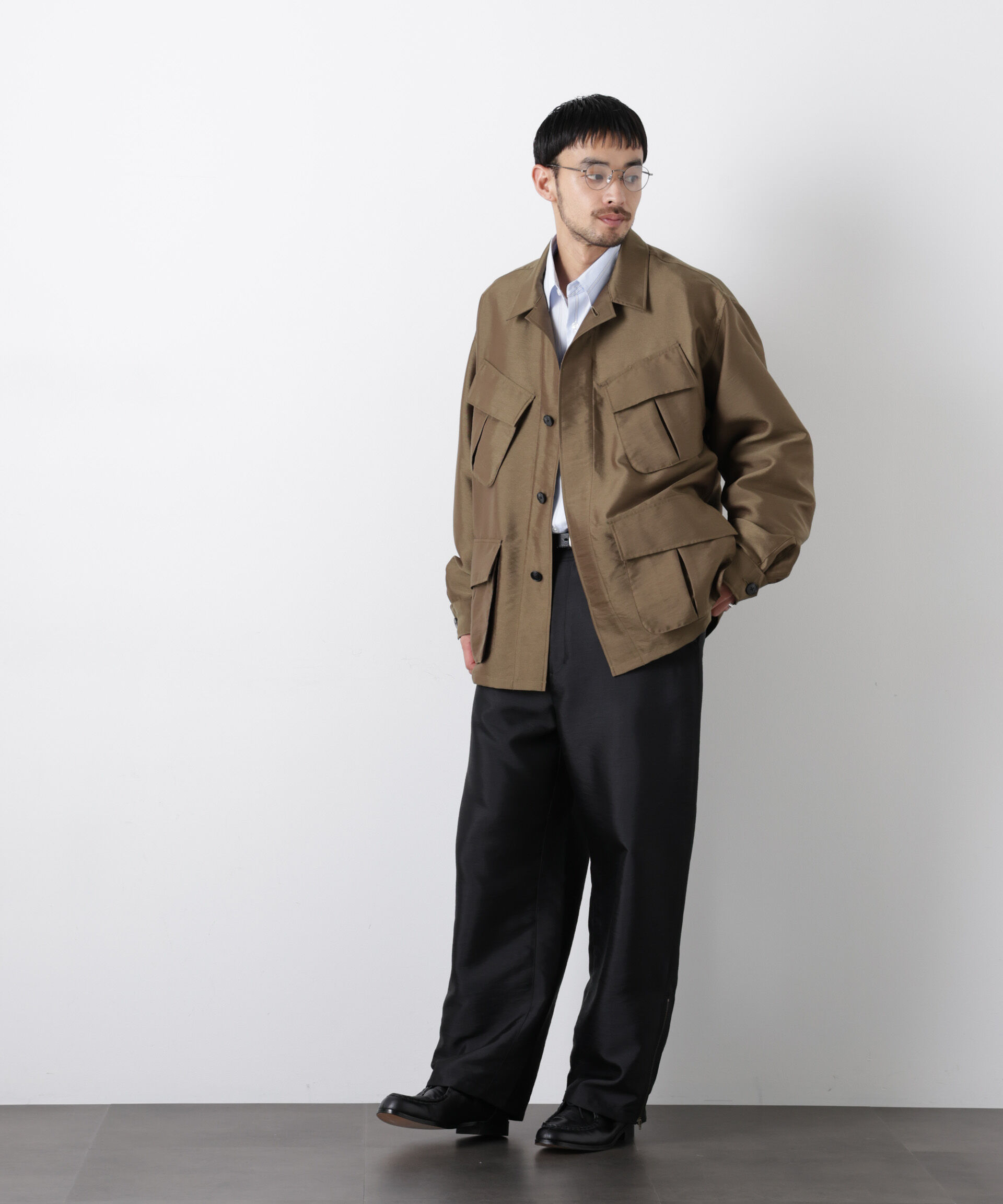 nano･universe「｢ASSEMBLANC｣ ソラーロ ファティーグジャケット」|ブルゾン・スタジャン|