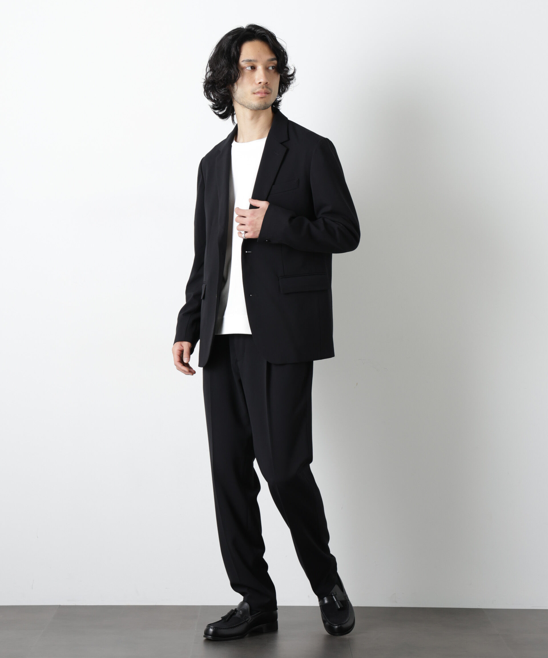 nano･universe「ALWAYS EASY ワンタックスラックス（セットアップ可）」|チノ|