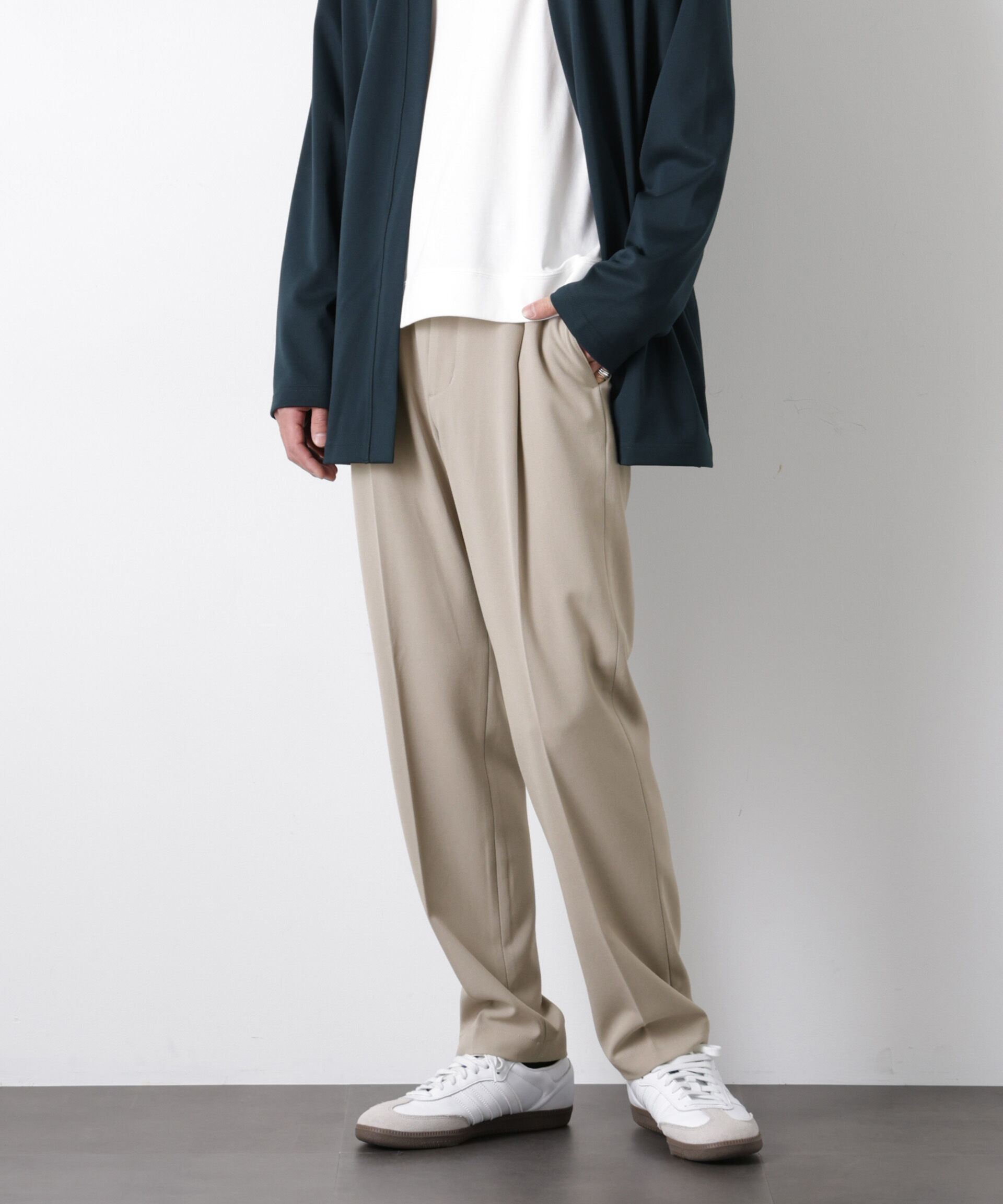 nano･universe「ALWAYS EASY ワンタックスラックス（セットアップ可）」|チノ|ライトベージ 1