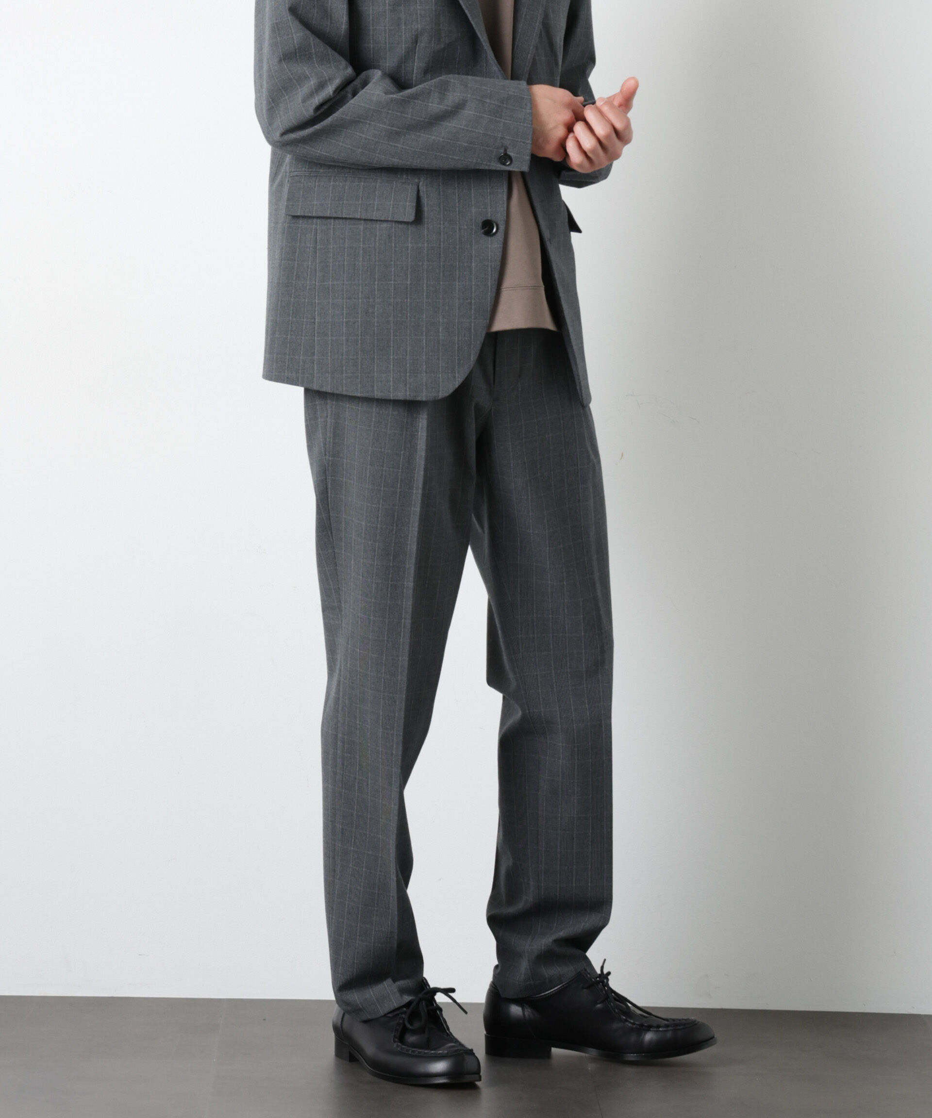 nano･universe「ALWAYS EASY ワンタックスラックス（セットアップ可）」|チノ|パターン1