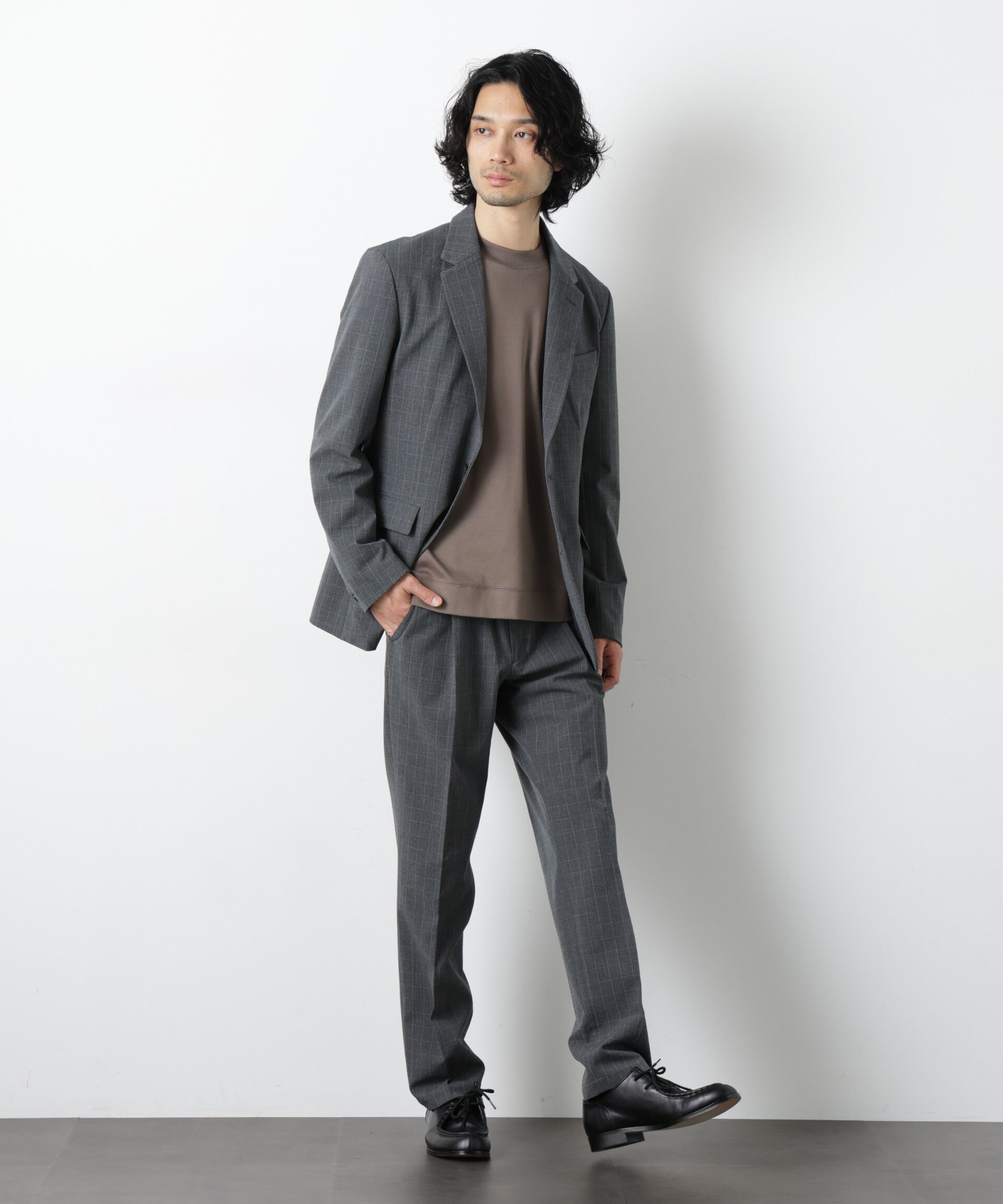 nano･universe「ALWAYS EASY ワンタックスラックス（セットアップ可）」|チノ|