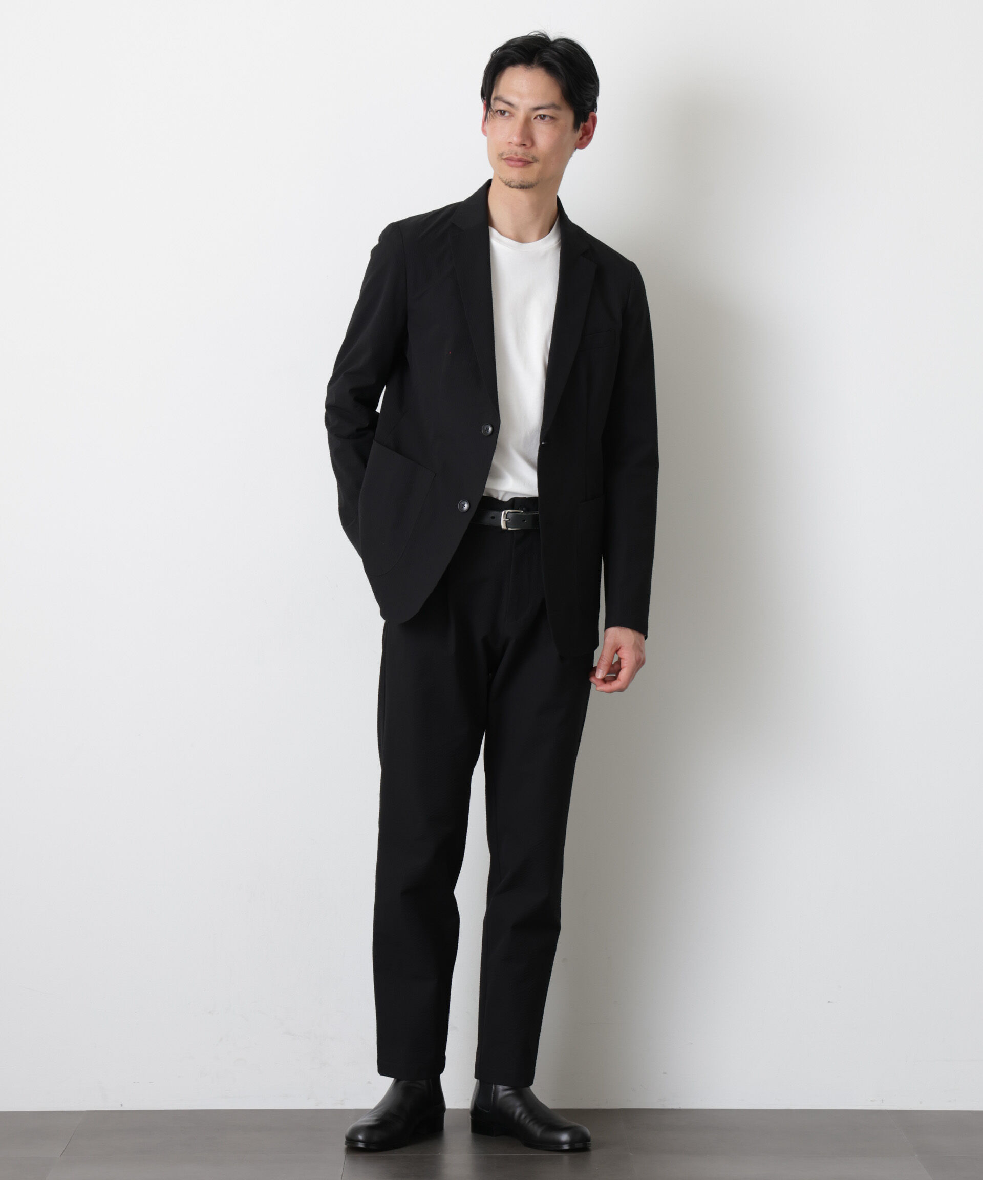 nano･universe「ストレッチサッカーセットアップ（洗濯機洗い可能）」|スーツ|