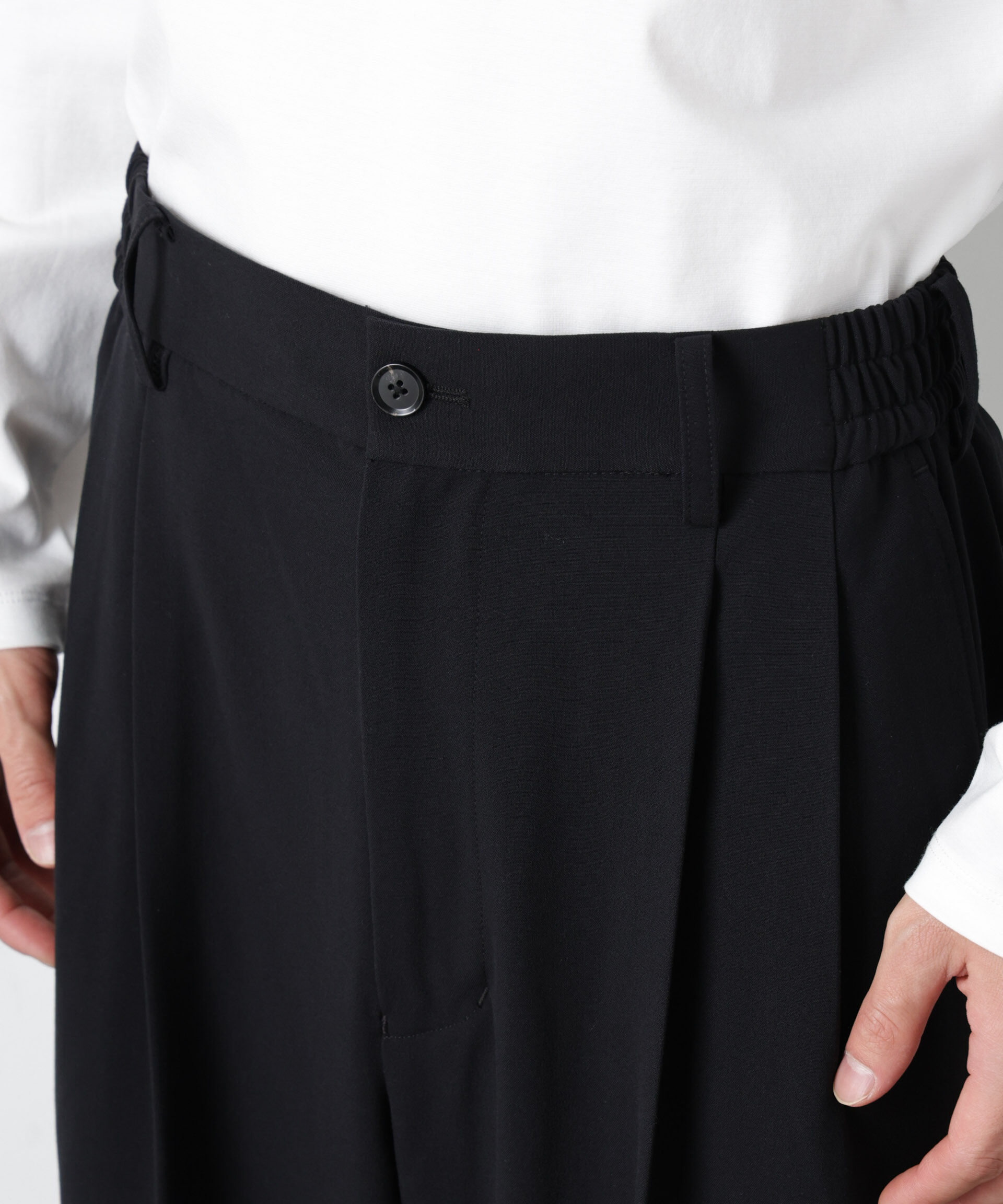 nano･universe「ALWAYS EASY ワイドスラックス（セットアップ可）」|チノ|