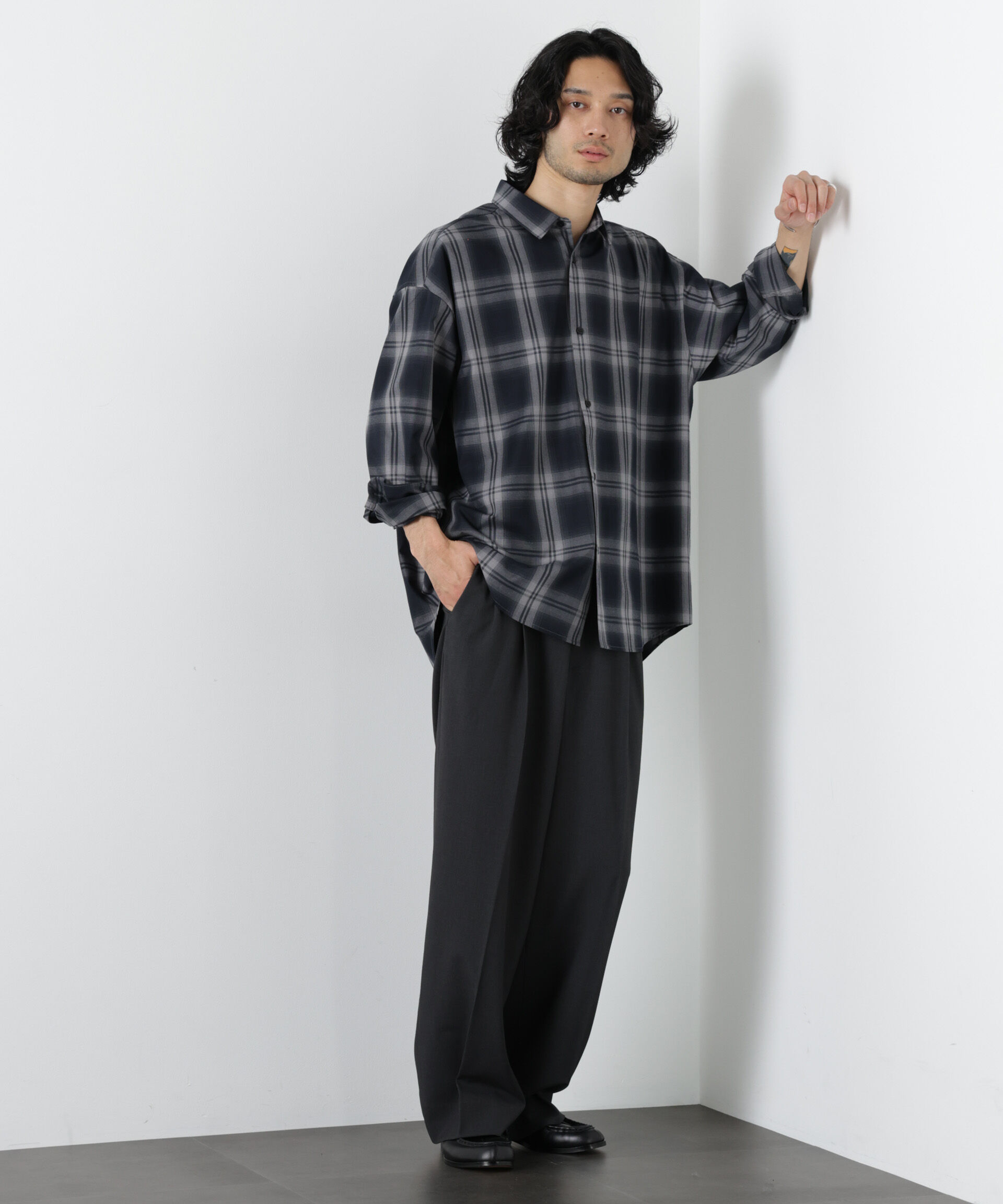 nano･universe「ALWAYS EASY ワイドスラックス（セットアップ可）」|チノ|