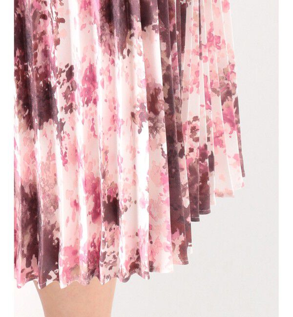 組曲「【洗える】グラデーションフラワー プリーツスカート」|スカート|