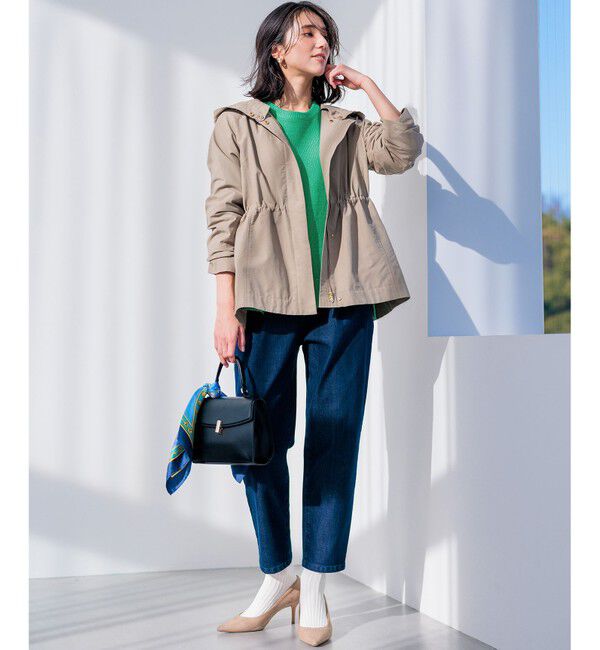 組曲「ライトデニム テーパードクロップドパンツ」|デニム|