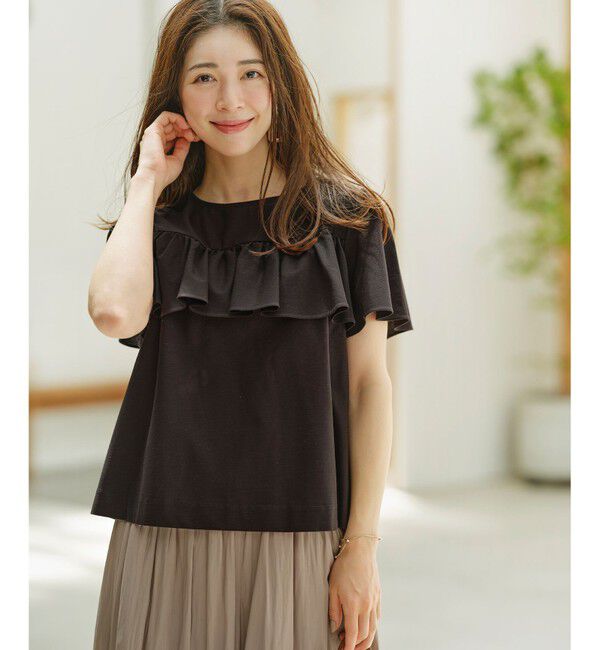 組曲「ツイルジャジー フリルカットソー」|Tシャツ・カットソー|
