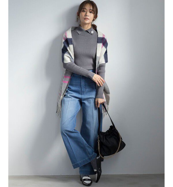 組曲「ワイドストレートデニム パンツ」|デニム|