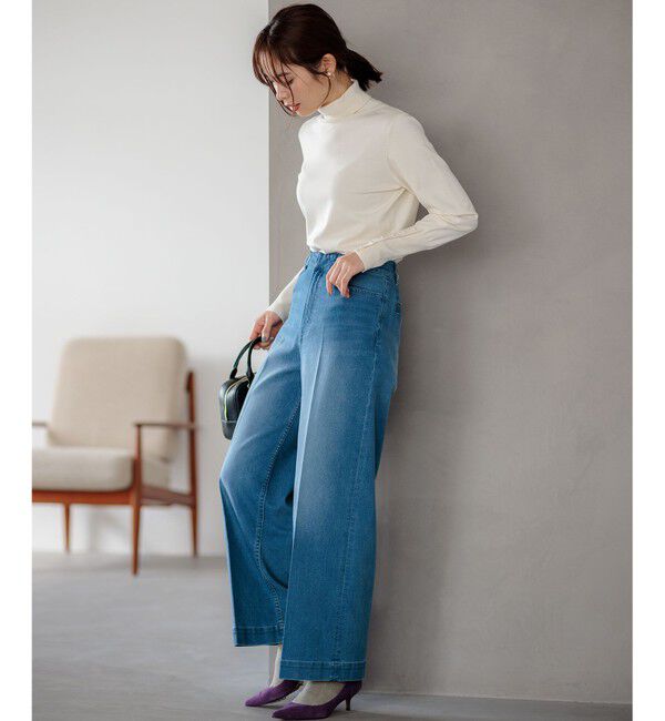 組曲「ワイドストレートデニム パンツ」|デニム|