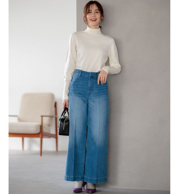 組曲「ワイドストレートデニム パンツ」|デニム|