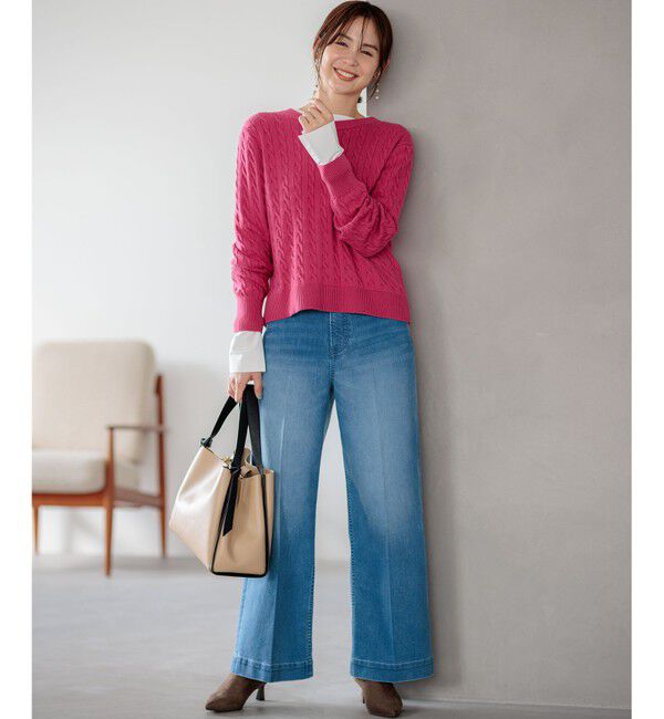 組曲「ワイドストレートデニム パンツ」|デニム|