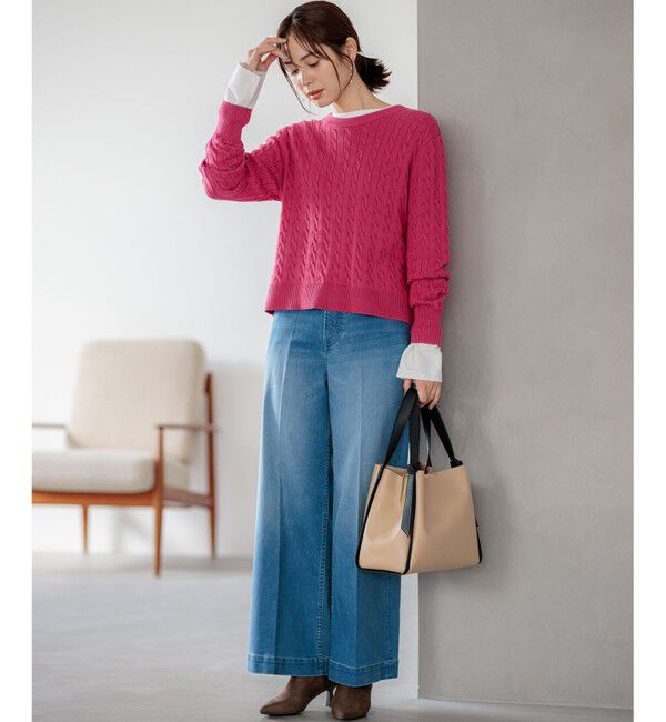 組曲「ワイドストレートデニム パンツ」|デニム|