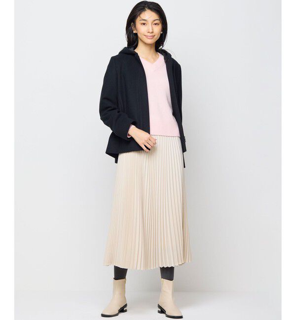 組曲「レザーライクサテン プリーツスカート」|スカート|