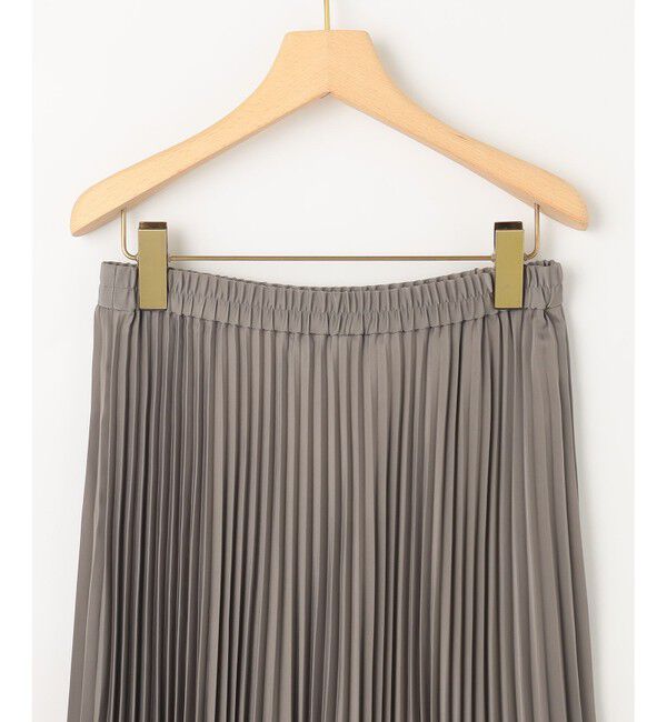 組曲「レザーライクサテン プリーツスカート」|スカート|