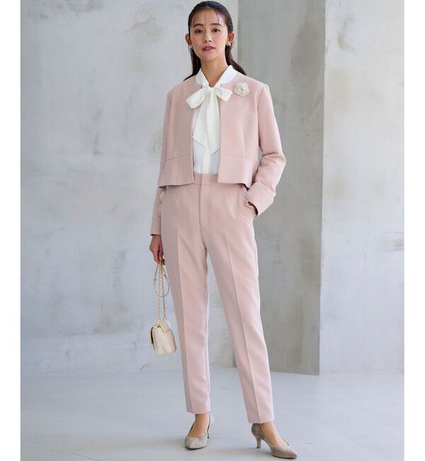 組曲「【WEB限定・KUMIKYOKU NAVY】コンフォータブルドレープ ノーカラージャケット」|ノーカラージャケット|