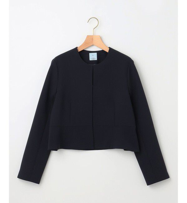 組曲「【WEB限定・KUMIKYOKU NAVY】コンフォータブルドレープ ノーカラージャケット」|ノーカラージャケット|