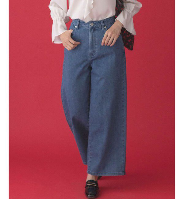 組曲「ライトデニム セミワイドパンツ」|デニム|