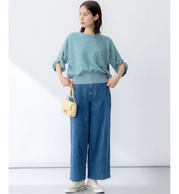 組曲「ライトデニム セミワイドパンツ」|デニム|