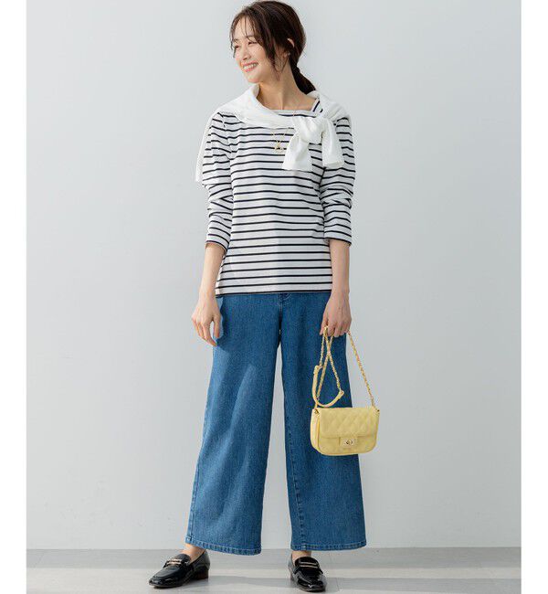 組曲「ライトデニム セミワイドパンツ」|デニム|