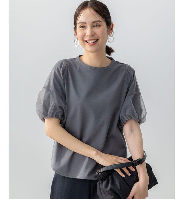 組曲「【WEB限定】チュールポンチドッキング Tシャツ」|Tシャツ・カットソー|グレー系