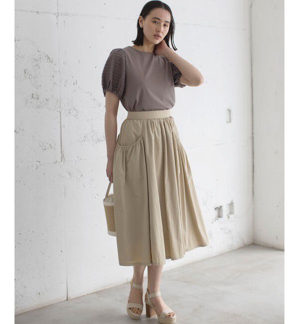 組曲「華感コンビネーションスリーブ カットソー」|Tシャツ・カットソー|