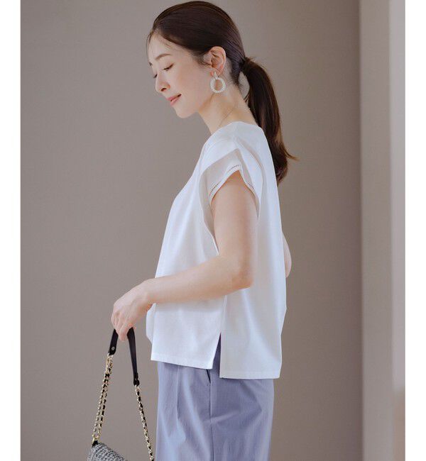 組曲「ハシゴレースフレンチスリーブ カットソー」|Tシャツ・カットソー|