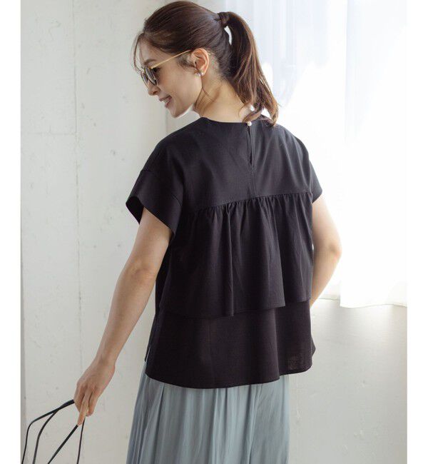 組曲「バックフリル カットソー」|Tシャツ・カットソー|ブラック系