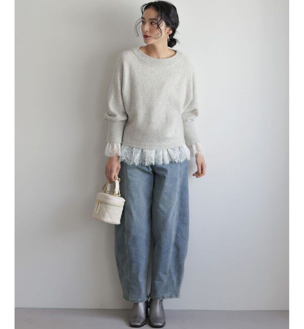 組曲「【加藤ローサさん着用】ライトデニムカーブパンツ」|デニム|