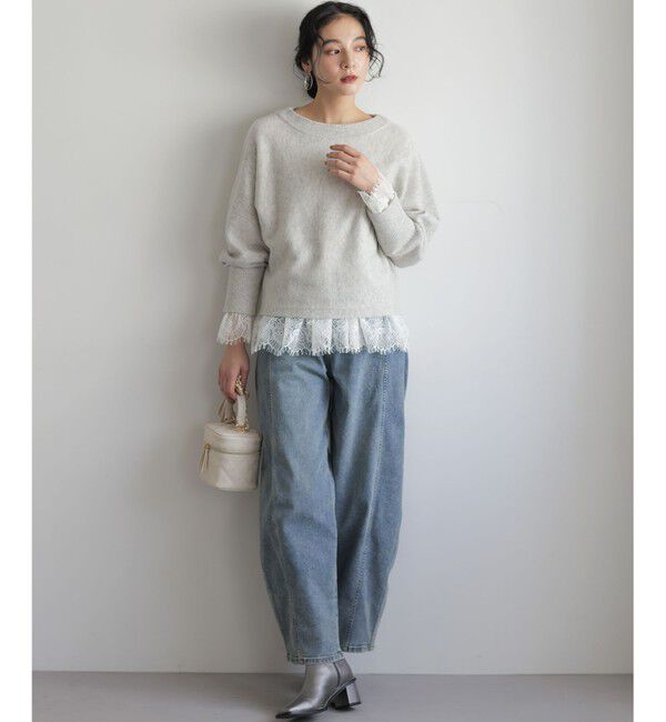 組曲「【加藤ローサさん着用】ライトデニムカーブパンツ」|デニム|