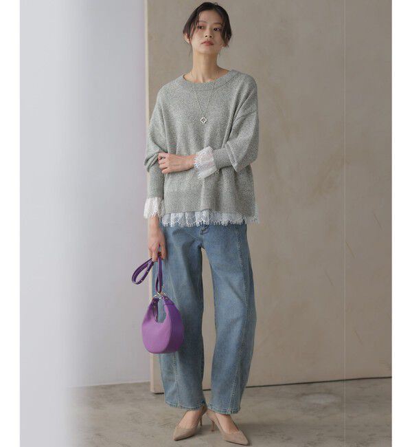 組曲「【加藤ローサさん着用】ライトデニムカーブパンツ」|デニム|