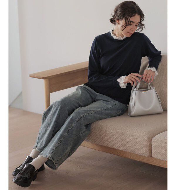 組曲「【加藤ローサさん着用】ライトデニムカーブパンツ」|デニム|