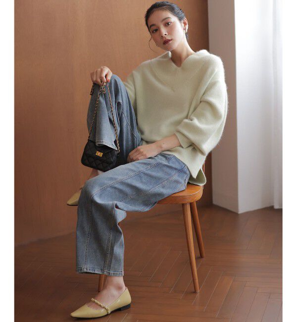 組曲「【加藤ローサさん着用】ライトデニムカーブパンツ」|デニム|